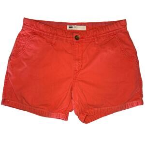 Levis Reddish Orange Rolled Cuff Women’s 
Shorts 4.5” Inseam Size 28